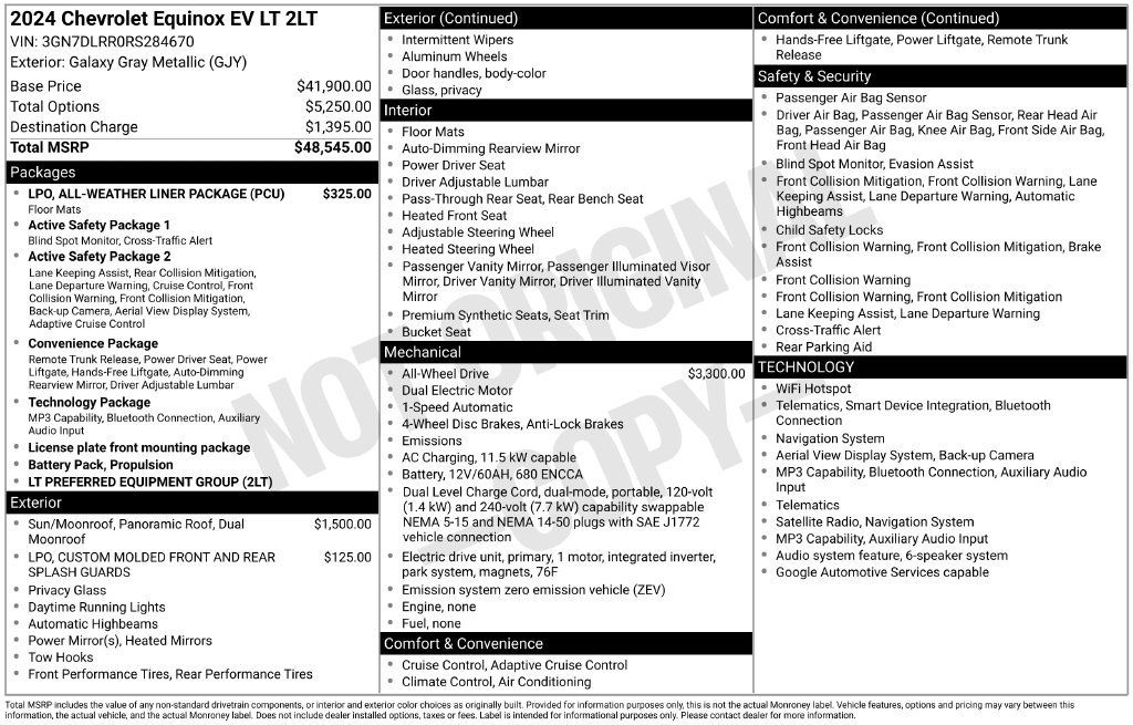 Used 2024 Chevrolet Equinox EV LT AWD/4WD image 4