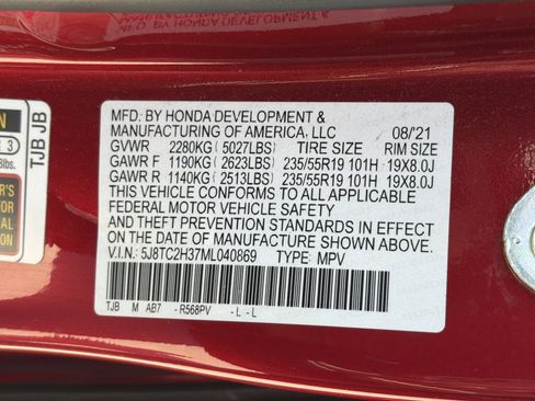 Certified 2021 Acura RDX AWD image 30