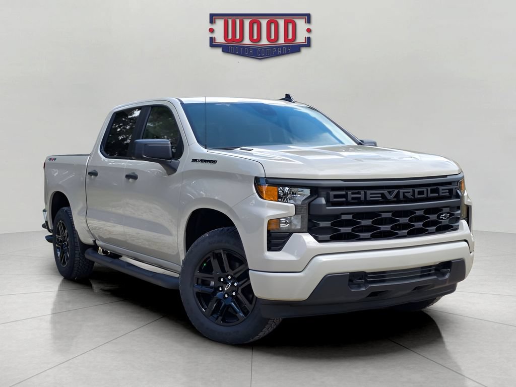 New 2026 Chevrolet Silverado 1500 Custom w/ Turbomax Blackout Package AWD/4WD image 1