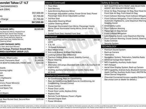 Used 2022 Chevrolet Tahoe LT w/ Luxury Package RWD image 2