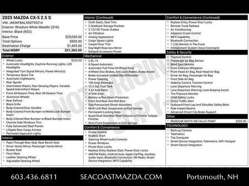 New 2025 MAZDA CX-5 AWD 2.5 S image 6