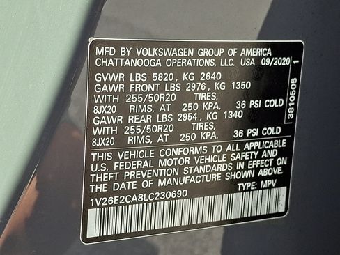 Used 2020 Volkswagen Atlas Cross Sport SE AWD/4WD image 27