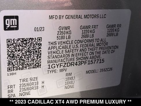 Used 2023 Cadillac XT4 Premium Luxury w/ Cold Weather Package image 30