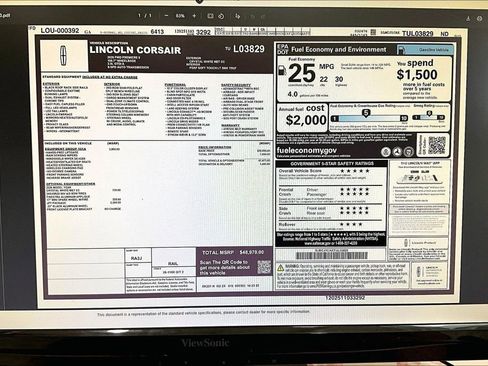 New 2026 Lincoln Corsair Premiere image 13