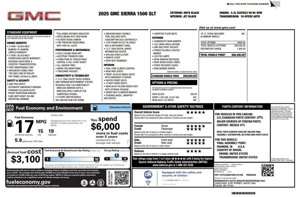 Used 2025 GMC Sierra 1500 SLT AWD/4WD image 3
