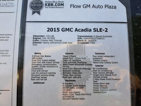 Used 2015 GMC Acadia SLE FWD image 35