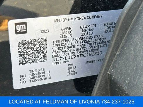 Used 2024 Chevrolet Trax RS w/ Sunroof Package FWD image 10