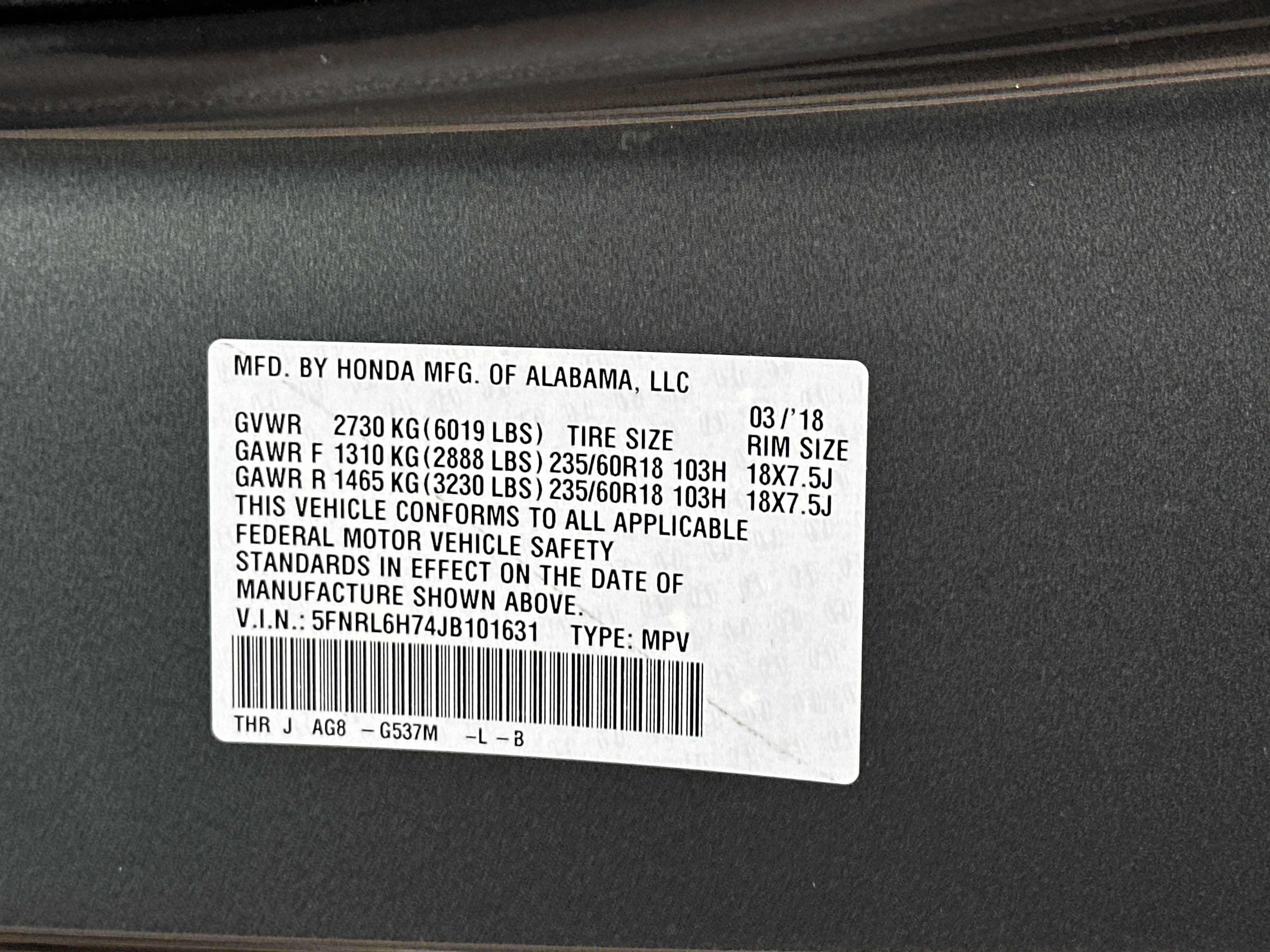 Used 2018 Honda Odyssey EX-L image 39