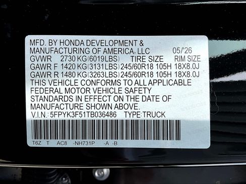 New 2026 Honda Ridgeline RTL image 21
