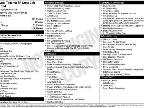 Used 2021 Toyota Tacoma SR w/ SR Convenience Package RWD image 2