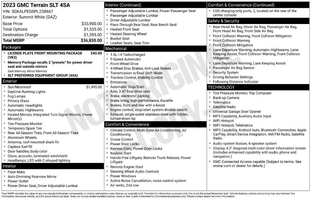 Certified 2023 GMC Terrain SLT FWD image 5