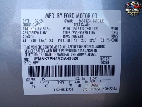 Used 2024 Ford Explorer Limited RWD image 29