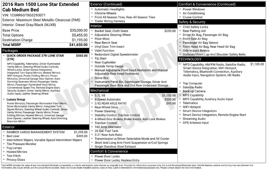 Used 2016 RAM 1500 Lone Star RWD image 10
