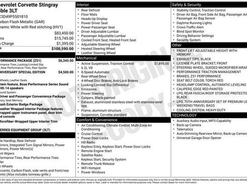 Used 2023 Chevrolet Corvette Stingray Premium Conv w/ Z51 Performance Package image 3