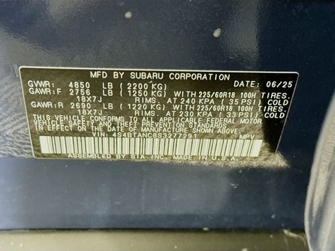 Certified 2025 Subaru Outback Limited image 40