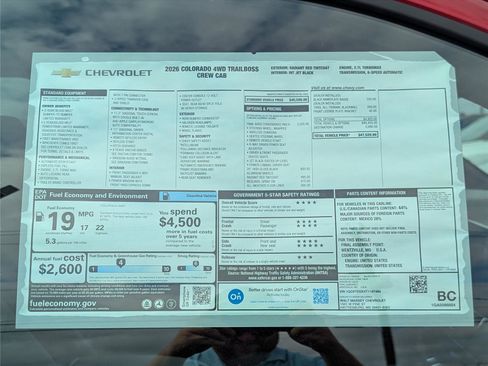 New 2026 Chevrolet Colorado Trail Boss AWD/4WD image 24
