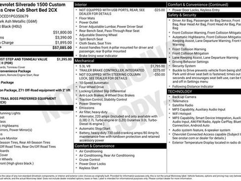 Used 2023 Chevrolet Silverado 1500 Custom Trail Boss AWD/4WD image 65