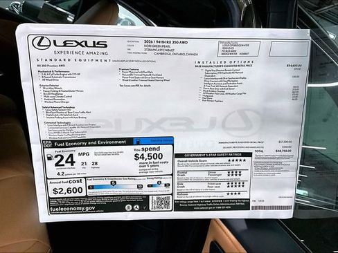 New 2026 Lexus RX 350 Premium AWD/4WD image 13