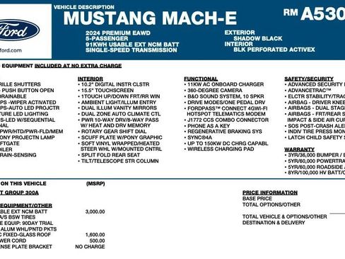 Used 2024 Ford Mustang Mach-E Premium AWD/4WD image 2