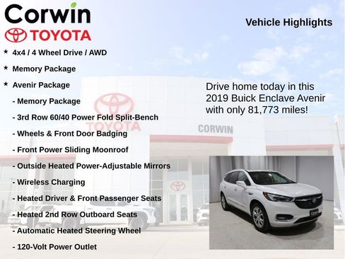 Used 2019 Buick Enclave Avenir w/ Avenir Technology Package image 7