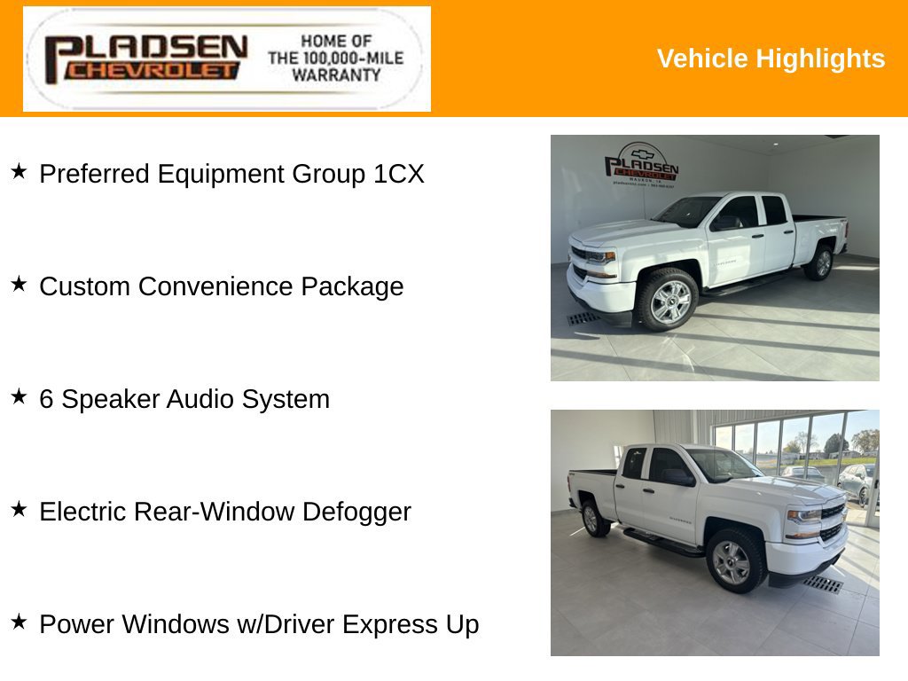 Used 2017 Chevrolet Silverado 1500 Custom w/ Custom Convenience Package AWD/4WD image 6