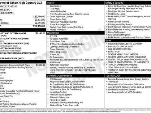 New 2026 Chevrolet Tahoe High Country AWD/4WD image 33