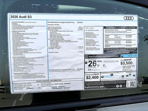New 2026 Audi S3 Premium AWD/4WD image 16