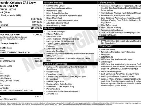New 2026 Chevrolet Colorado ZR2 w/ Technology Package AWD/4WD image 4