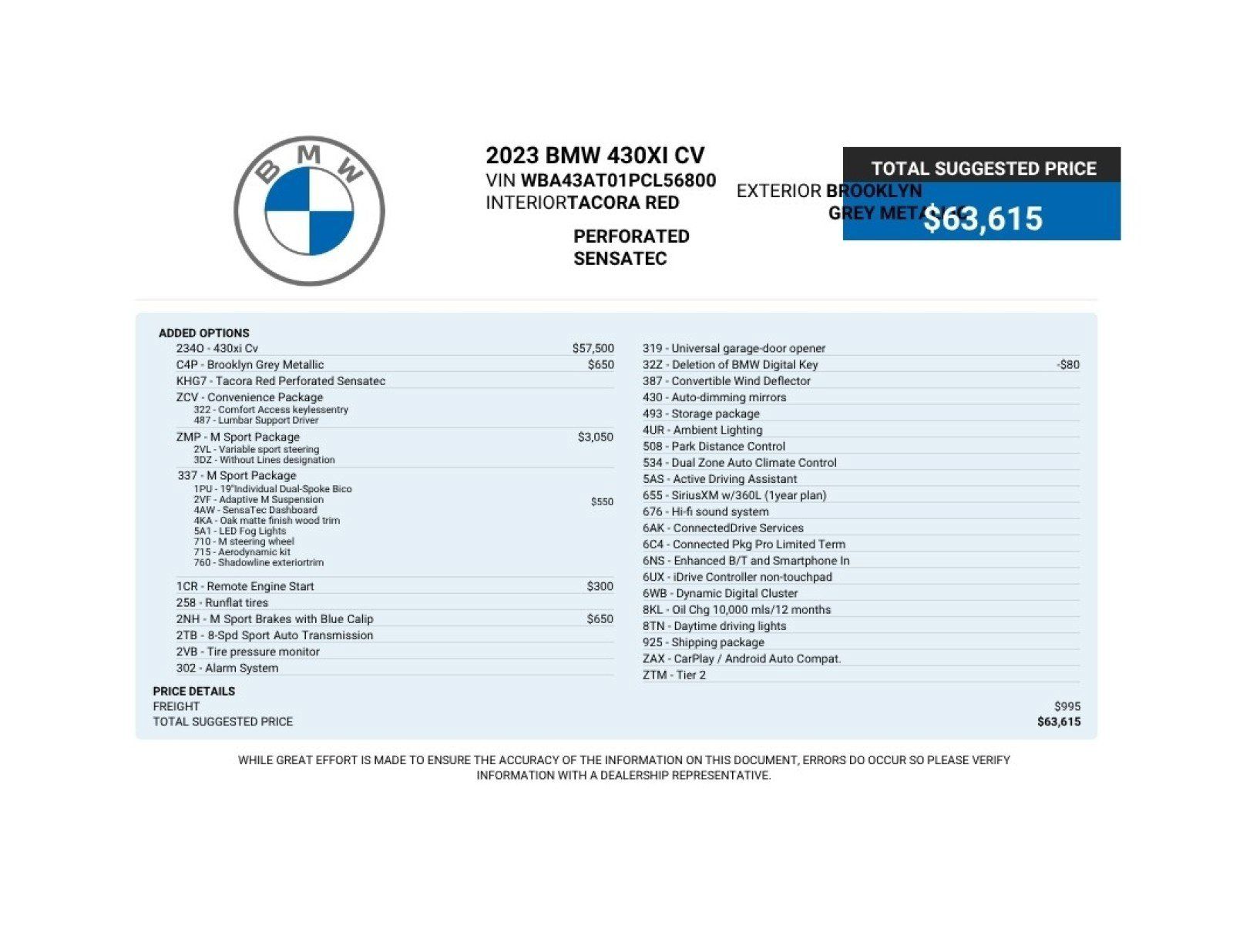 Used 2023 BMW 430i xDrive Convertible w/ M Sport Package AWD/4WD image 2