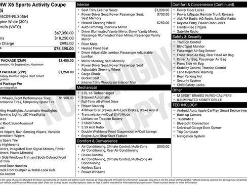 Used 2022 BMW X6 xDrive40i w/ M Sport Package AWD/4WD image 38
