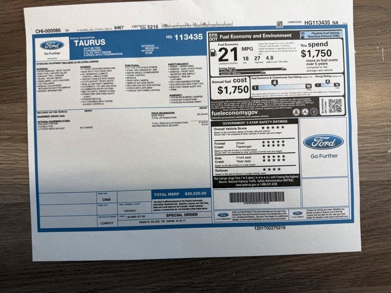 Used 2017 Ford Taurus SE FWD image 29