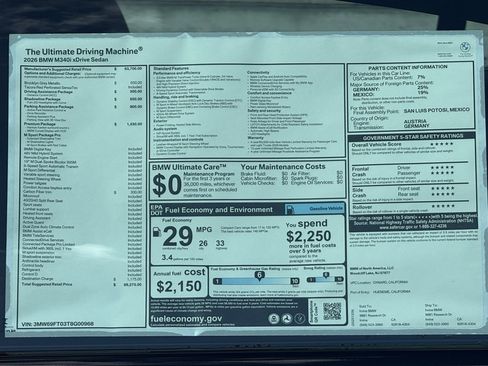 New 2026 BMW M340i xDrive w/ Premium Package image 12