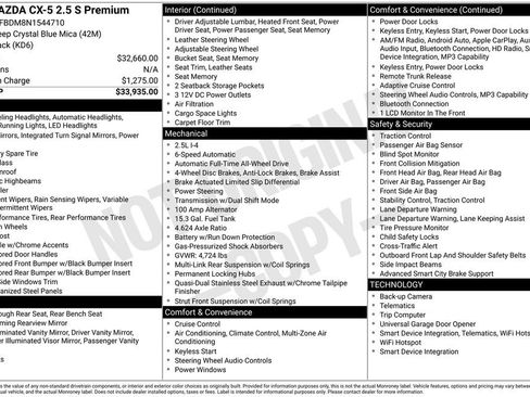 Certified 2022 MAZDA CX-5 AWD 2.5 S w/ Premium Package image 37