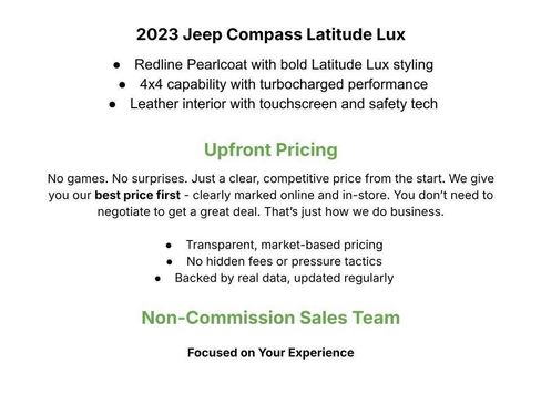 Used 2023 Jeep Compass Latitude w/ Sun and Sound Group AWD/4WD image 3