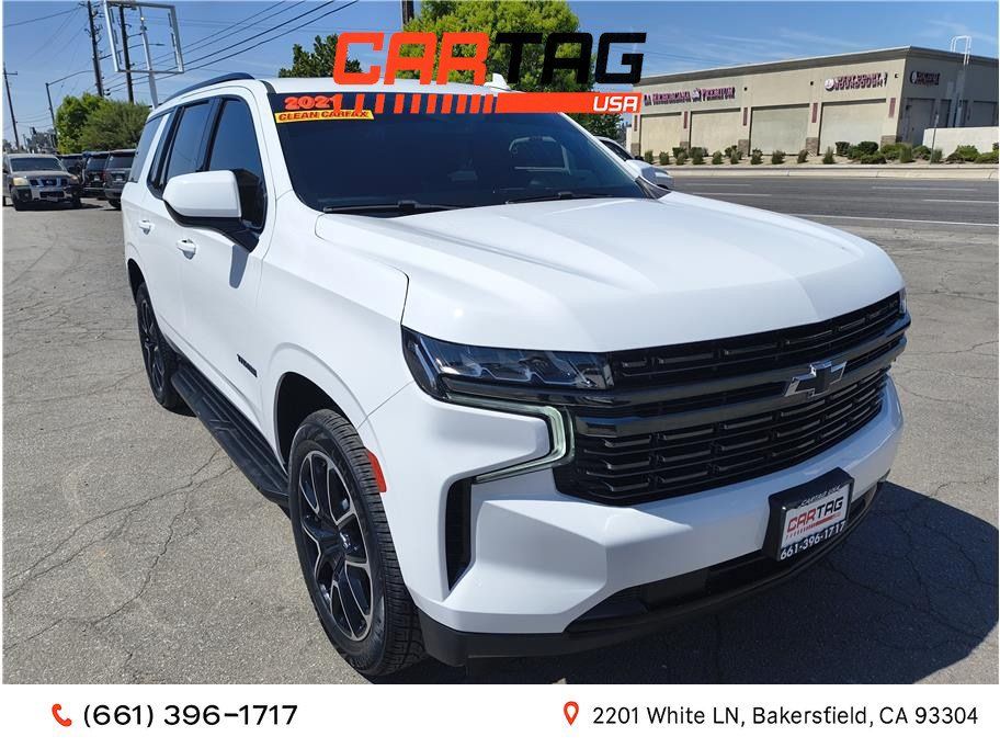 Used 2021 Chevrolet Tahoe RST w/ Rear Media and Nav Package RWD image 1