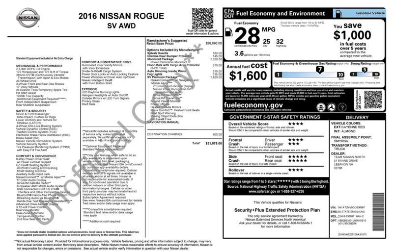 Used 2016 Nissan Rogue SV w/ SV Premium Package AWD/4WD image 3