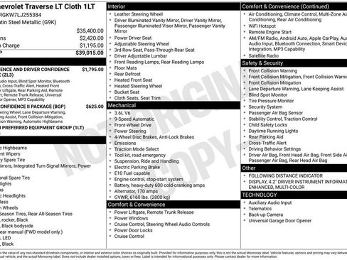 Used 2020 Chevrolet Traverse LT FWD image 6