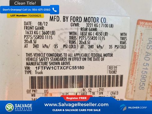 Used 2012 Ford F150 Platinum image 16