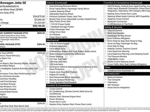 Used 2024 Volkswagen Jetta SE w/ Panoramic Sunroof Package FWD image 2