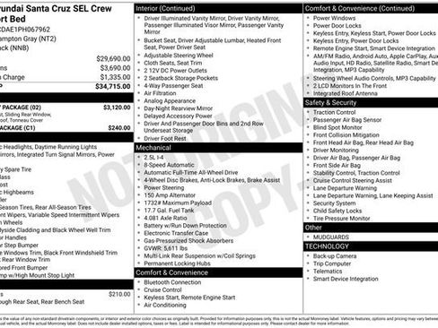 Used 2023 Hyundai Santa Cruz SEL w/ Activity Package AWD/4WD image 3