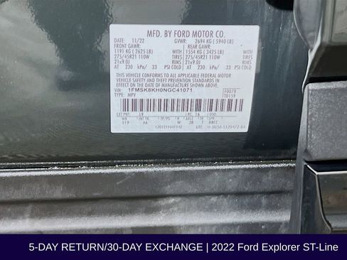 Used 2022 Ford Explorer ST-Line w/ Class IV Trailer Tow Package image 39