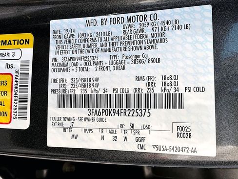 Used 2015 Ford Fusion Titanium image 33