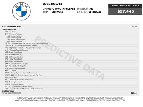 Used 2022 BMW i4 eDrive40 w/ Premium Package RWD image 2