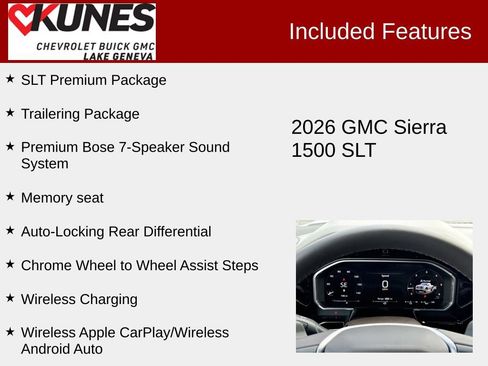 New 2026 GMC Sierra 1500 SLT w/ SLT Premium Package AWD/4WD image 3