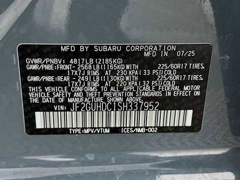 Certified 2025 Subaru Crosstrek 2.0i Premium AWD/4WD image 29