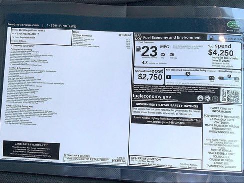 New 2025 Land Rover Range Rover Velar S AWD/4WD image 15