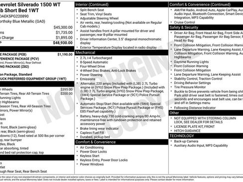 Used 2023 Chevrolet Silverado 1500 W/T w/ WT Value Package AWD/4WD image 4