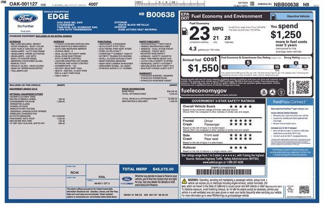 Used 2022 Ford Edge SEL w/ Convenience Package AWD/4WD image 16