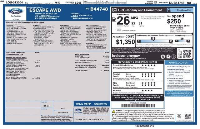 Certified 2022 Ford Escape Titanium w/ Titanium Elite Package AWD/4WD image 6