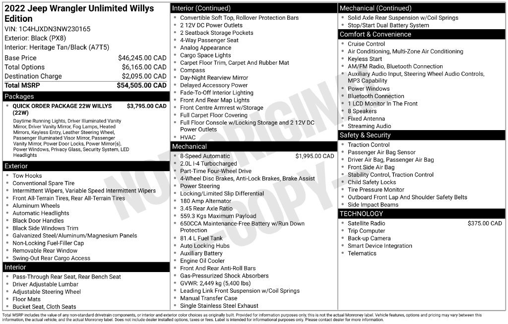 Used 2022 Jeep Wrangler Unlimited Sport AWD/4WD image 13